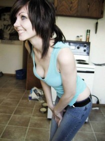 Putting cock into my busty